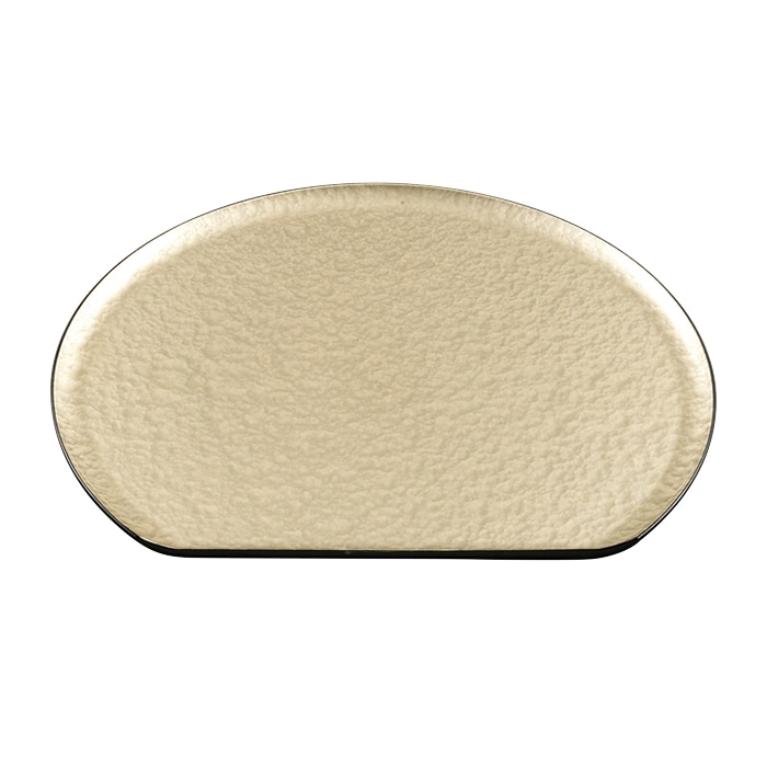 福井クラフト 浪漫半月盆 尺3 片面 シャンパンゴ-ルドアクア SL 15005500 1枚(ご注文単位1枚)【直送品】