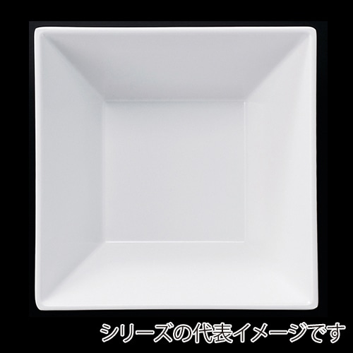 福井クラフト メラミン鉢 16.5cm スクエア盛鉢 ホワイト 51022290 1個(ご注文単位1個)【直送品】