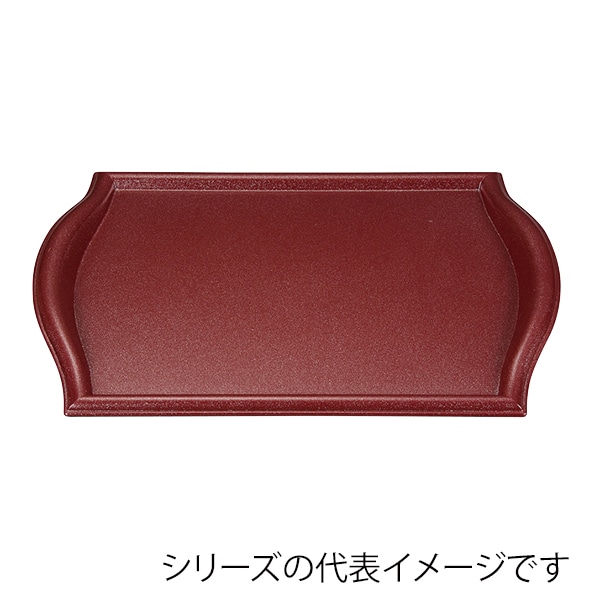 福井クラフト 長角トレー　耐熱　尺5　波渕トレー 銀朱パール弱SL 11008360 1枚（ご注文単位1枚）【直送品】