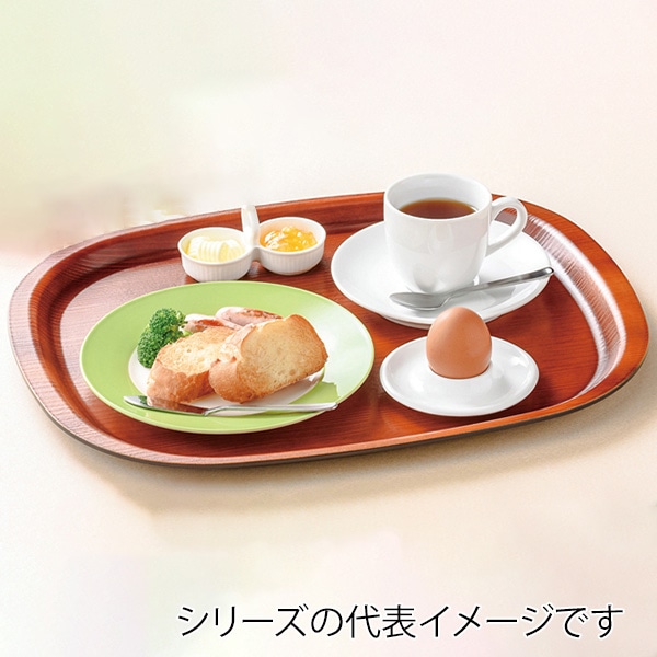 福井クラフト 長角トレー　9寸　小判木目トレー ブラウン弱SL 11009020 1枚（ご注文単位1枚）【直送品】