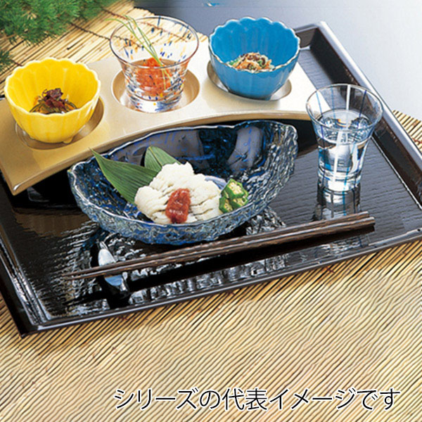 福井クラフト 長角トレー　尺2　Uライン盆 黒SL 11009750 1枚（ご注文単位1枚）【直送品】