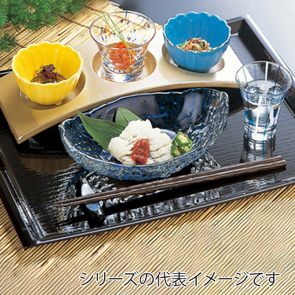 福井クラフト 長角トレー　尺3　Uライン盆 黒SL 11009755 1枚（ご注文単位1枚）【直送品】