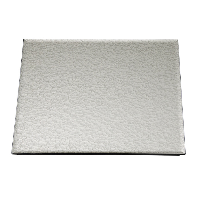 福井クラフト 前菜盆 尺0 角新フラットプレート 銀アクア 11009955 1枚(ご注文単位1枚)【直送品】