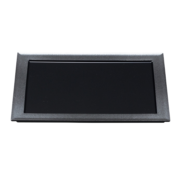 福井クラフト 前菜盆 尺0 長角炉縁盆 銀彩内黒 55101010 1枚(ご注文単位1枚)【直送品】