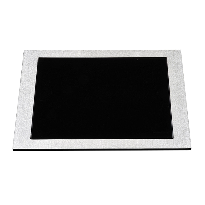 福井クラフト 前菜盆 尺5 やすらぎ懐石盆 ホワイトアクア内黒 15002990 1枚(ご注文単位1枚)【直送品】