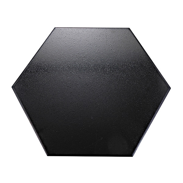 福井クラフト 敷マット 39cm 六角プレート シャンパンゴ-ルドアクア/黒乾漆 15003250 1枚(ご注文単位1枚)【直送品】