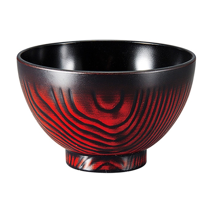 福井クラフト 汁椀　4寸　栗木目椀 曙　内黒 30001040 1個（ご注文単位1個）【直送品】