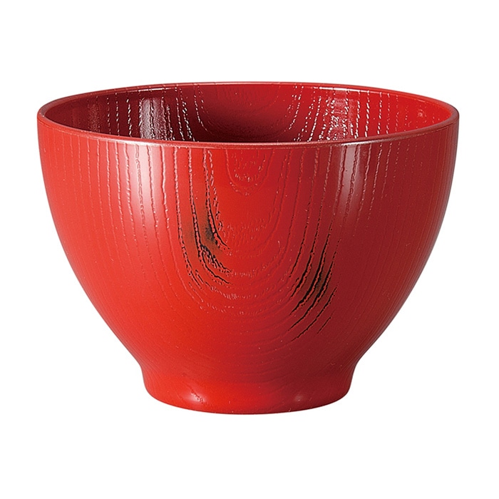 福井クラフト 耐熱鉢　13.1cm　ウッディボール 根来　内朱 31007570 1個（ご注文単位1個）【直送品】