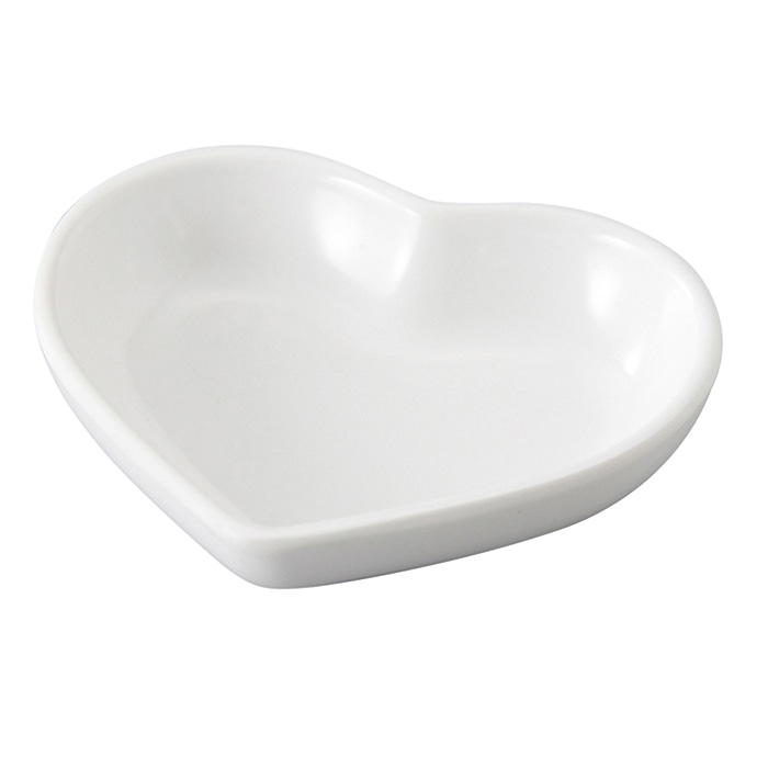 福井クラフト メラミン小皿 8cm ミニハート小皿 白グロス 75006330 1個(ご注文単位1個)【直送品】