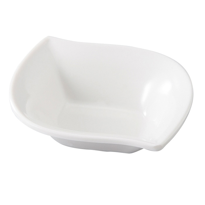 福井クラフト メラミン小皿 7.9cm ウェーブ小皿 白グロス 75006350 1個(ご注文単位1個)【直送品】