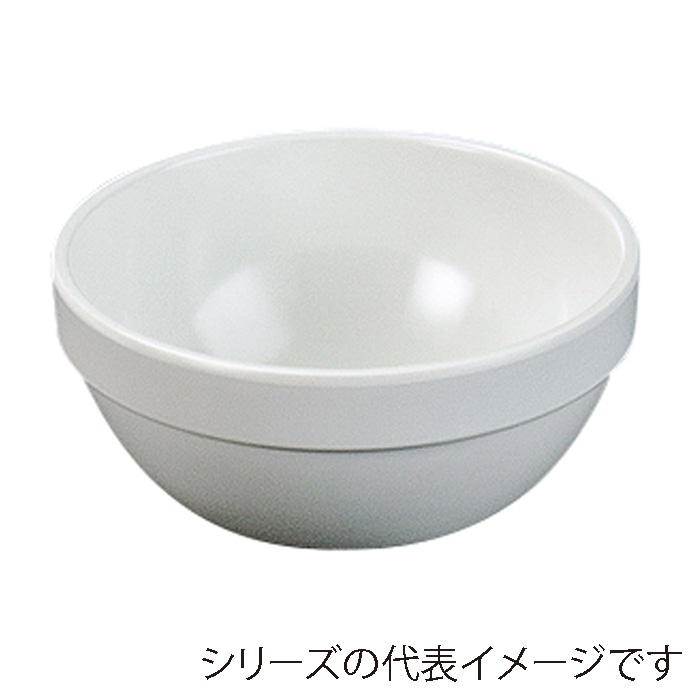 福井クラフト メラミン鉢　25.8cm　スタック丸盛鉢 白グロス 75006020 1個（ご注文単位1個）【直送品】