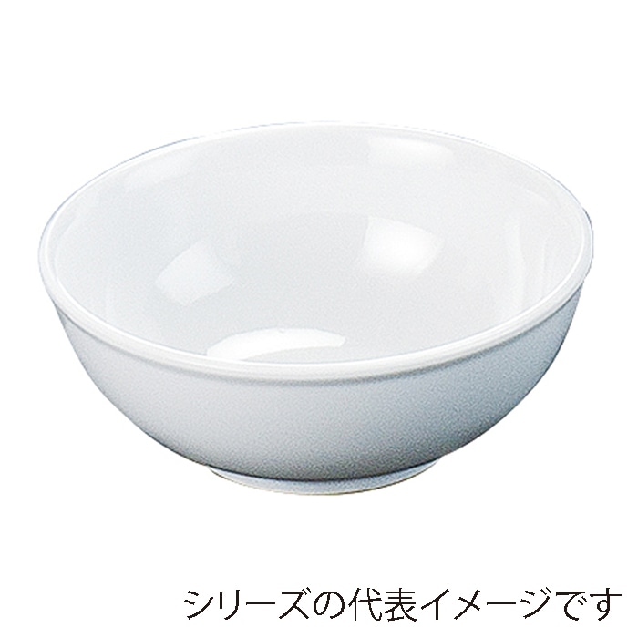 福井クラフト メラミン鉢　2.8cm　細渕付丸盛鉢 白グロス 75006040 1個（ご注文単位1個）【直送品】