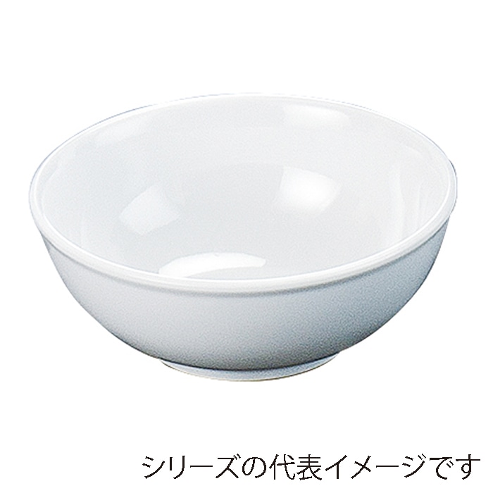 福井クラフト メラミン鉢　21.0cm　細渕付丸盛鉢 白グロス 75006080 1個（ご注文単位1個）【直送品】