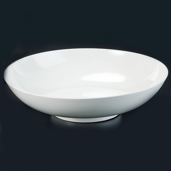 福井クラフト メラミン鉢　φ61cm　ビックロクロ目鉢丸盛鉢 白グロス 75006120 1個（ご注文単位1個）【直送品】