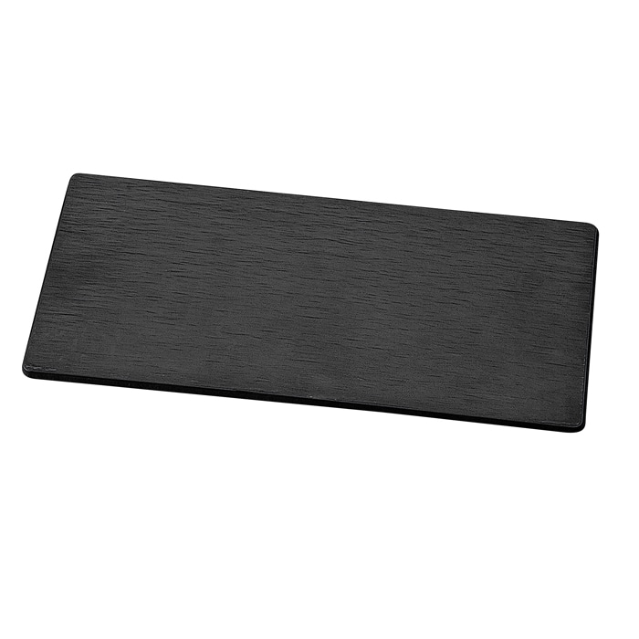 福井クラフト メラミン製　チャコール長角プレート　36.5cm 黒マット 75006150 1個（ご注文単位1個）【直送品】