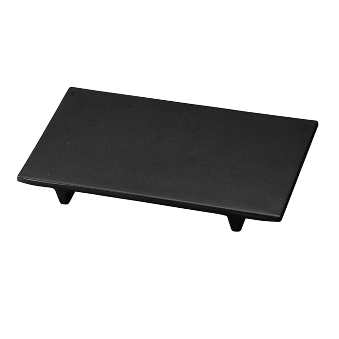 福井クラフト メラミン製　長角付台　20.6cm 黒マット 75006220 1個（ご注文単位1個）【直送品】