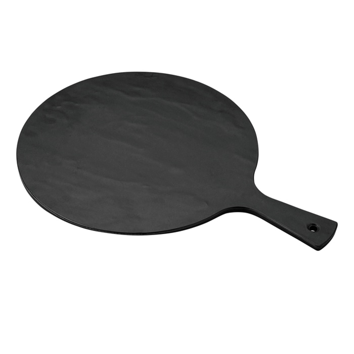 福井クラフト メラミン製　うちわプレート　大　53cm 黒マット 75006280 1個（ご注文単位1個）【直送品】