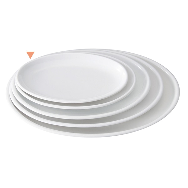 福井クラフト メラミン製　雅楕円多用皿　20.3cm 白グロス 75005910 1個（ご注文単位1個）【直送品】