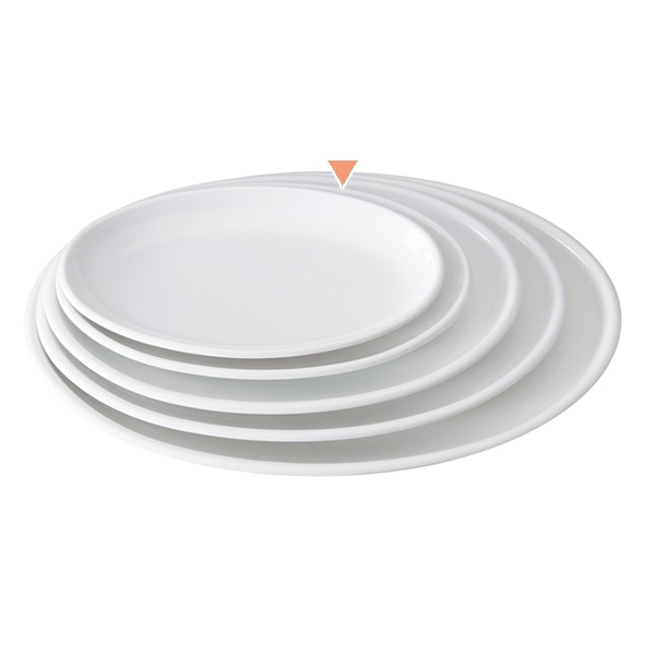 福井クラフト メラミン製　雅楕円多用皿　22.0cm 白グロス 75005920 1個（ご注文単位1個）【直送品】