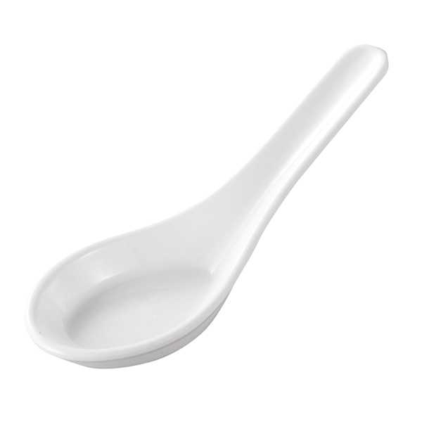 福井クラフト メラミン製　雅平レンゲ　13.3cm 白グロス 51025200 1個（ご注文単位1個）【直送品】