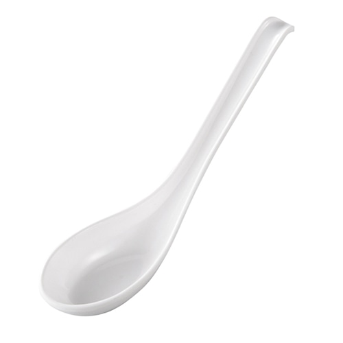 福井クラフト メラミン製　雅細手レンゲ　15.7cm 白グロス 51025190 1個（ご注文単位1個）【直送品】