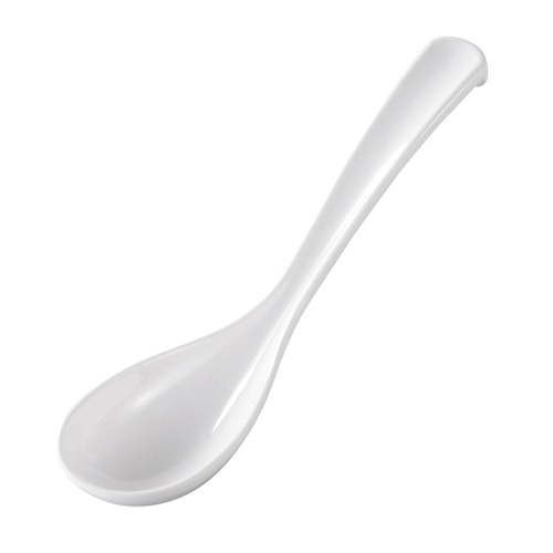 福井クラフト メラミン製　雅鶴首レンゲ　17.1cm 白グロス 51025210 1個（ご注文単位1個）【直送品】