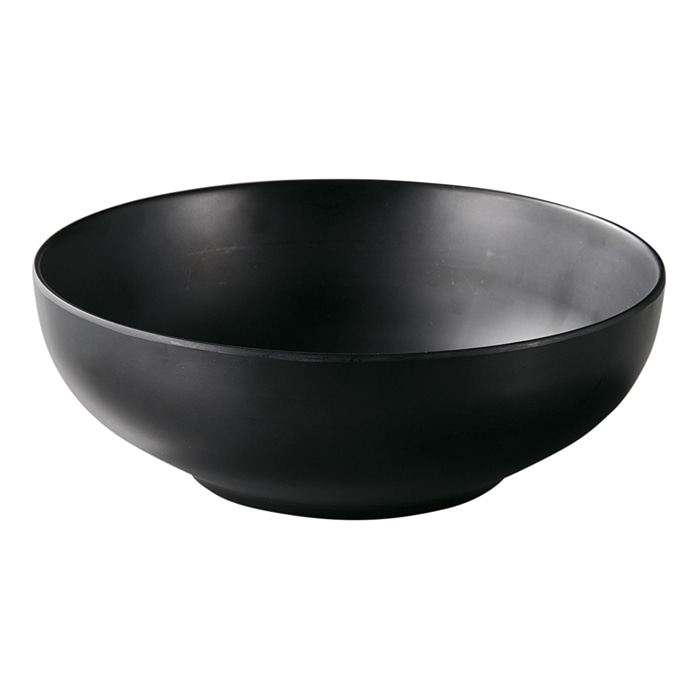福井クラフト メラミン製 雅腰張麺鉢 φ21.5cm 黒マット 51025380 1個(ご注文単位1個)【直送品】