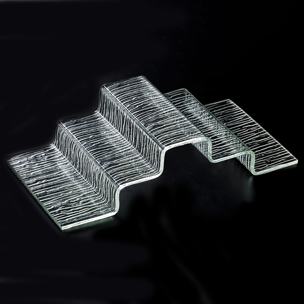 福井クラフト アクリル盛器　さざ波　両ヒナ段盛器 23cm 51022750 1個（ご注文単位1個）【直送品】