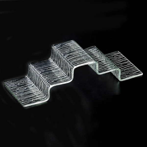 福井クラフト アクリル盛器　さざ波　両ヒナ段盛器 15cm 51022760 1個（ご注文単位1個）【直送品】