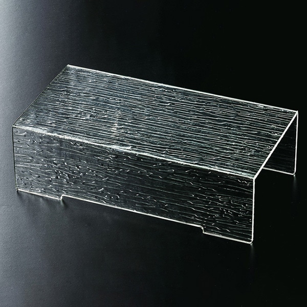 福井クラフト アクリル盛台　さざ波　マルチヒナ段盛台 40×22×H12cm 51022770 1個（ご注文単位1個）【直送品】