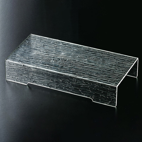 福井クラフト アクリル盛台　さざ波　マルチヒナ段盛台 40×21.6×H8cm 51022780 1個（ご注文単位1個）【直送品】