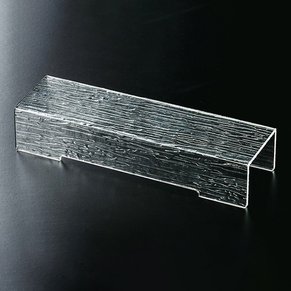 福井クラフト アクリル盛台　さざ波　マルチヒナ段盛台 40×11.8×H8cm 51022820 1個（ご注文単位1個）【直送品】