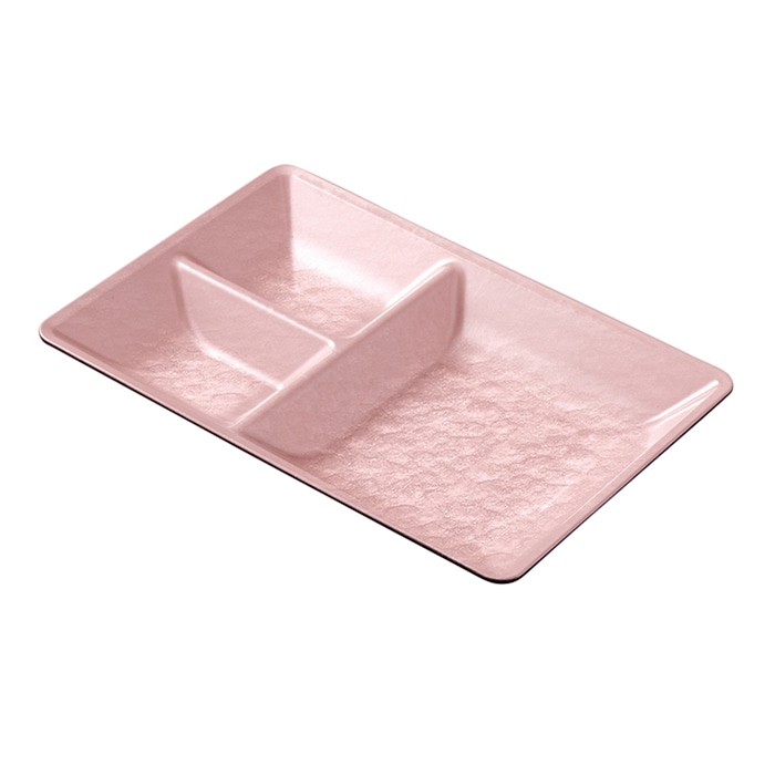 福井クラフト 26.5cm　長角深型ツーワンプレート ライトピンクアクア　裏白 51021940 1個（ご注文単位1個）【直送品】