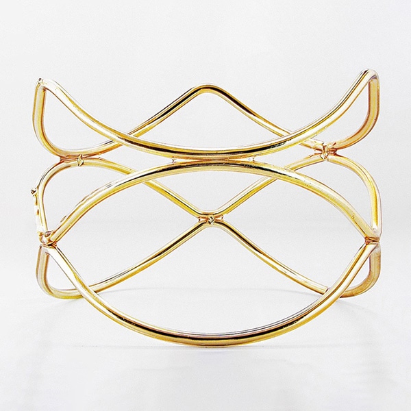 福井クラフト ビュッフェ用品　ウェーブスタンド ハイタイプ　ゴールド 50002020 1個（ご注文単位1個）【直送品】