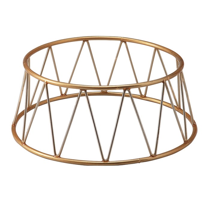 福井クラフト ビュッフェ用品　ドラムスタンド ロータイプ　ゴールド 50002030 1個（ご注文単位1個）【直送品】