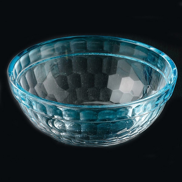 福井クラフト アクリル　亀甲重ね丸鉢 φ11.3cm　ブルー 80000520 1個（ご注文単位1個）【直送品】