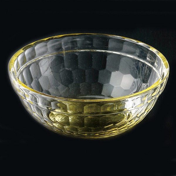 福井クラフト アクリル　亀甲重ね丸鉢 φ11.3cm　イエロー 80000530 1個（ご注文単位1個）【直送品】