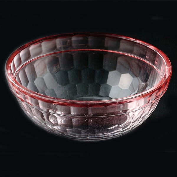 福井クラフト アクリル　亀甲重ね丸鉢 φ11.3cm　レッド 80000540 1個（ご注文単位1個）【直送品】