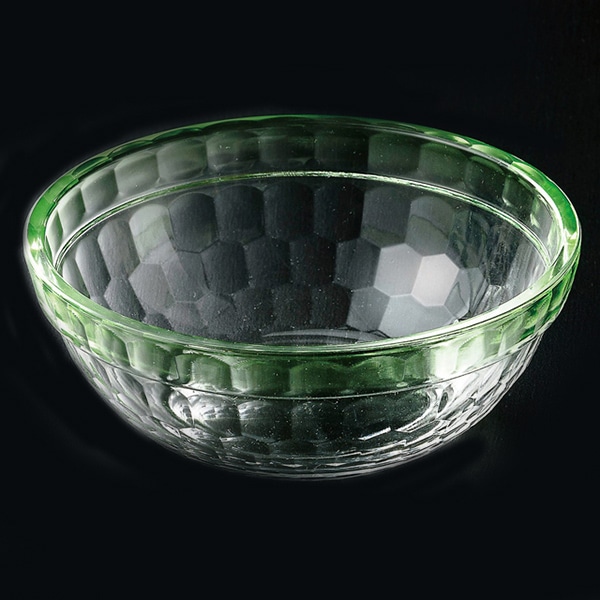 福井クラフト アクリル　亀甲重ね丸鉢 φ11.3cm　グリーン 80000550 1個（ご注文単位1個）【直送品】