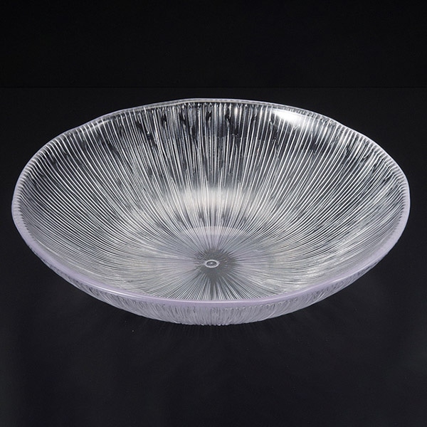 福井クラフト 盛皿　トライタン　スコールカット浅鉢　21.3cm 内クリヤ- 40390111 1個（ご注文単位1個）【直送品】