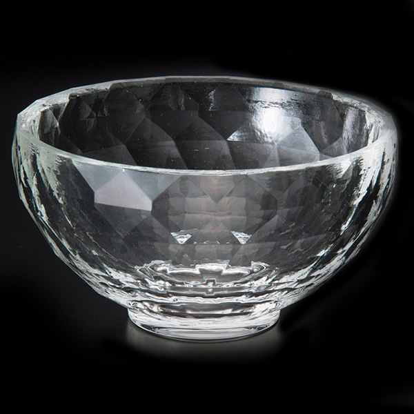 福井クラフト ガラス器　φ9.9cm　亀甲カットガラス鉢 透明 75005250 1個（ご注文単位1個）【直送品】