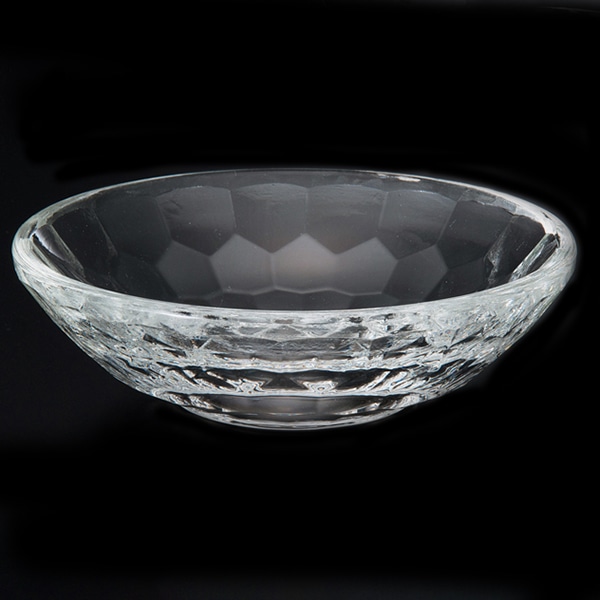 福井クラフト ガラス器　φ11.8cm　亀甲カットガラス皿 透明 75005280 1個（ご注文単位1個）【直送品】