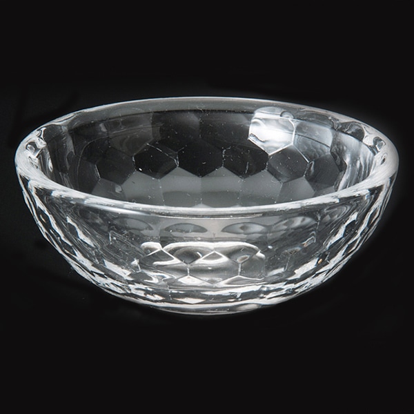 福井クラフト アクリル亀甲カット鉢　全面塗装 φ7cm　透明 75007050 1個（ご注文単位1個）【直送品】