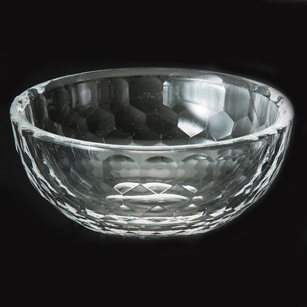 福井クラフト アクリル亀甲カット鉢　全面塗装 φ8cm　透明 75007060 1個（ご注文単位1個）【直送品】