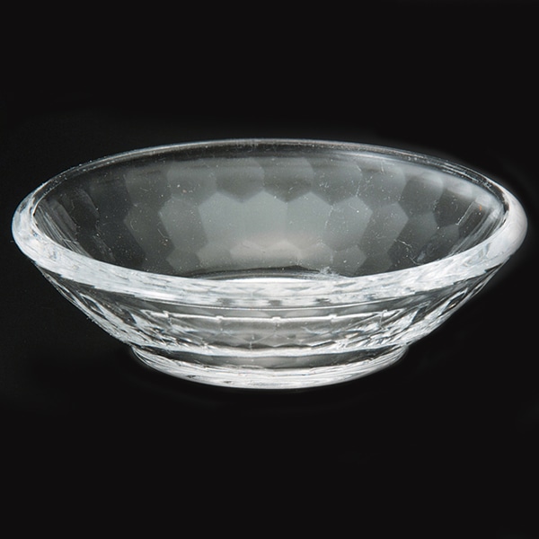 福井クラフト アクリル亀甲カット皿　全面塗装 φ8cm　透明 75007030 1個（ご注文単位1個）【直送品】