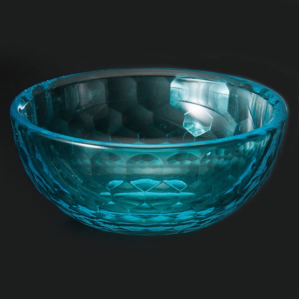 福井クラフト アクリル亀甲カット鉢　全面塗装 φ8cm　ブルー 75007061 1個（ご注文単位1個）【直送品】