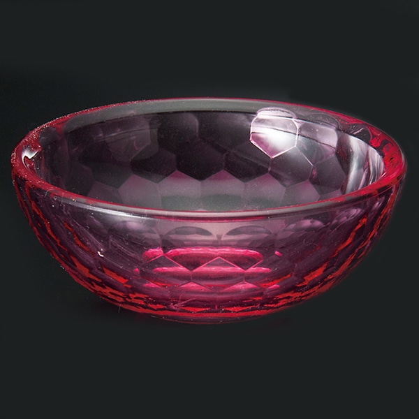 福井クラフト アクリル亀甲カット鉢　全面塗装 φ7cm　レッド 75007052 1個（ご注文単位1個）【直送品】