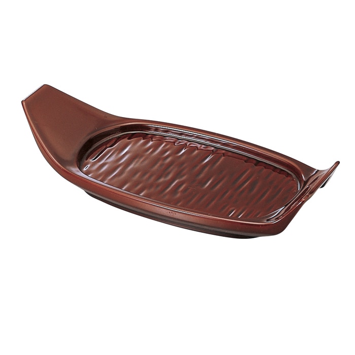 福井クラフト 舟型盛器　小判舟 新溜 55003295 1個（ご注文単位1個）【直送品】