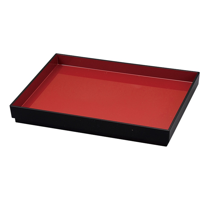 福井クラフト 番重　尺3やすらぎ両面番重 黒内朱／黒 51031050 1個（ご注文単位1個）【直送品】