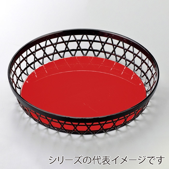 福井クラフト 盛込かご　9寸竹丸篭 総黒　内朱 51301220 1個（ご注文単位1個）【直送品】